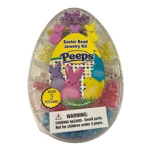 Peeps Easter Bead Jewelry Kit – Includes 3 Charms, Alphabet & Assorted Beads